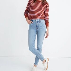 Madewell 10" High-Rise Skinny Jeans in Light Blue wash Jeans‎ size 24